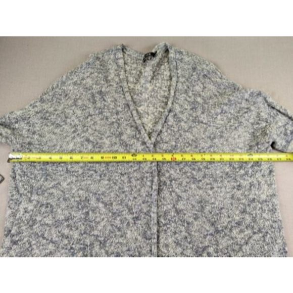 Nic & Zoe Women XL Designer Fringe Hi Lo Open Front  Knit Cardigan Sweater Beige - Picture 10 of 11